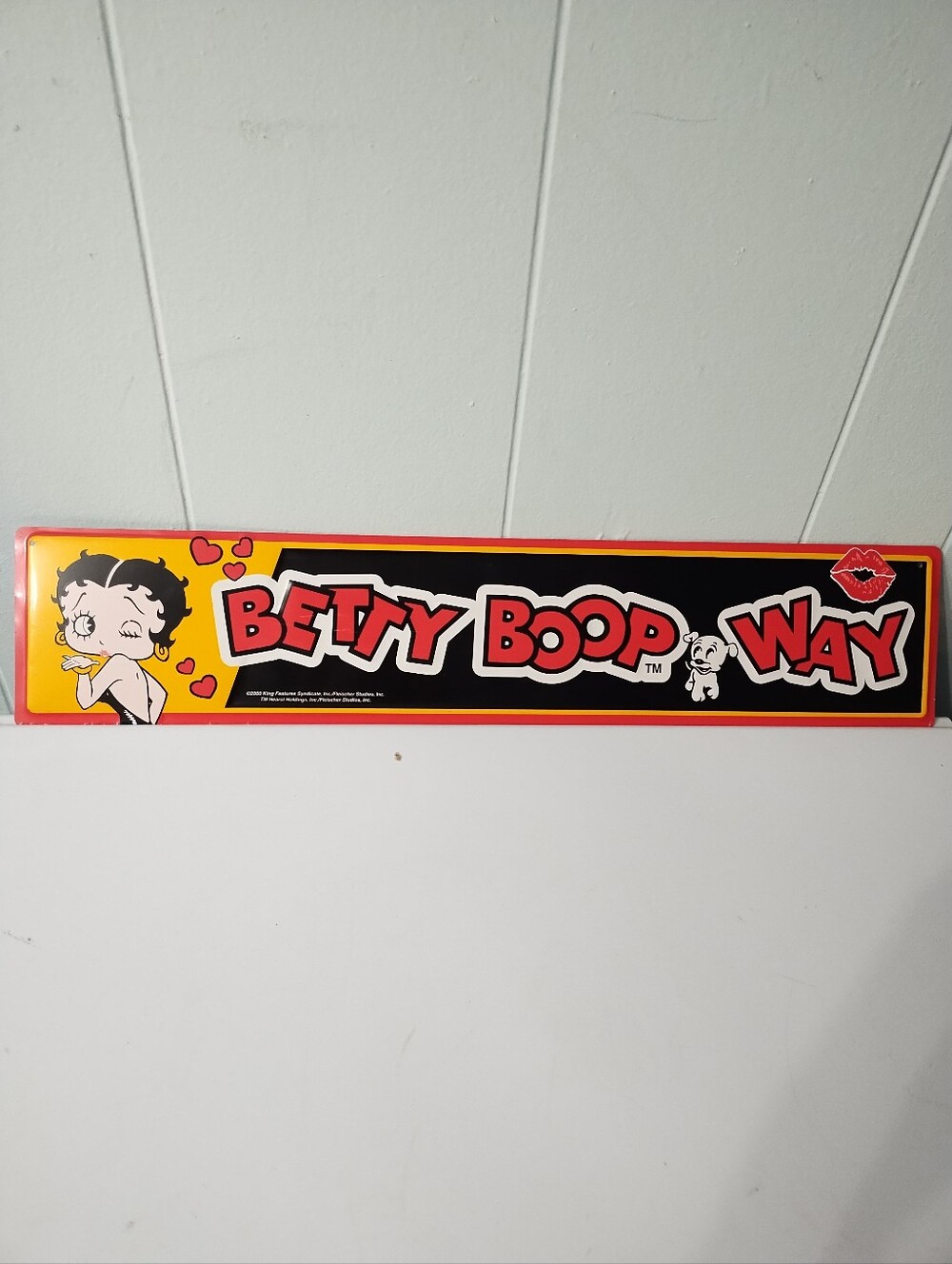 Vintage 2000 Betty Boop Metal Street Sign